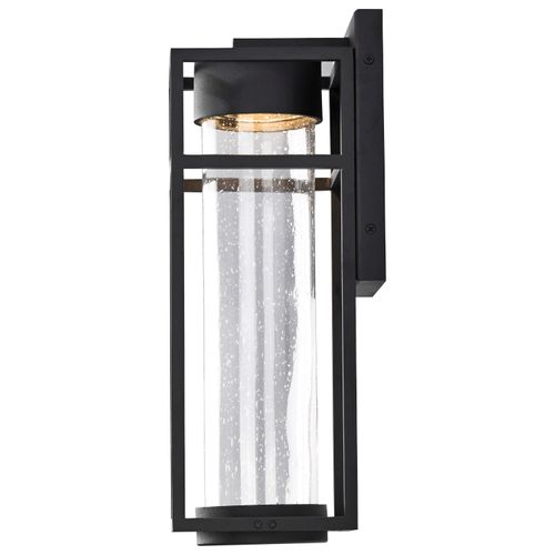 Main product image of Ledges 6W LED Medium Wall Lantern Matte Black w/ Clear Seeded Glass
