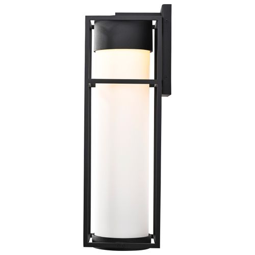 Main product image of Ledges 10W LED Large Wall Lantern Matte Black w/ White Opal Glass