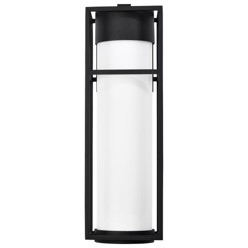 Main product image of Ledges 10W LED Large Wall Lantern Matte Black w/ White Opal Glass