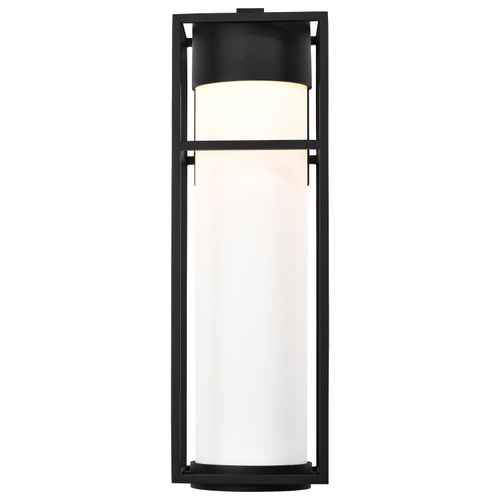 Main product image of Ledges 10W LED Large Wall Lantern Matte Black w/ White Opal Glass