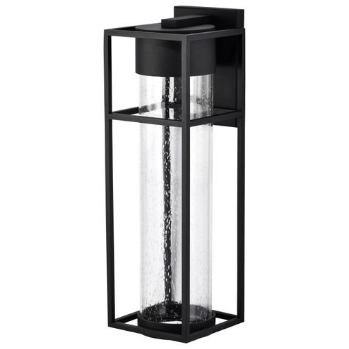 Main product image of Ledges 10W LED Large Wall Lantern Matte Black w/ Clear Seeded Glass