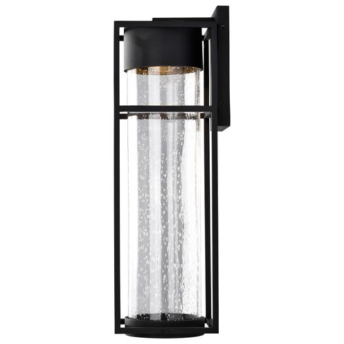 Main product image of Ledges 10W LED Large Wall Lantern Matte Black w/ Clear Seeded Glass