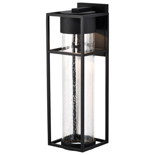 Main product image of Ledges 10W LED Large Wall Lantern Matte Black w/ Clear Seeded Glass