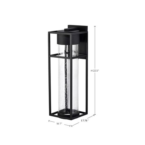 Main product image of Ledges 10W LED Large Wall Lantern Matte Black w/ Clear Seeded Glass