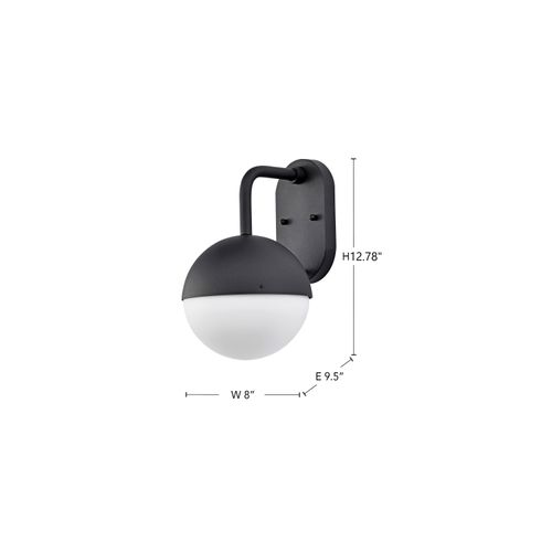 Main product image of Atmosphere 6W LED Medium Wall Lantern Matte Black w/ White Opal Glass