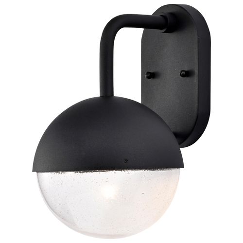 Main product image of Atmosphere 6W LED Medium Wall Lantern Matte Black w/ Clear Seeded Glass
