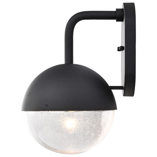 Main product image of Atmosphere 6W LED Medium Wall Lantern Matte Black w/ Clear Seeded Glass