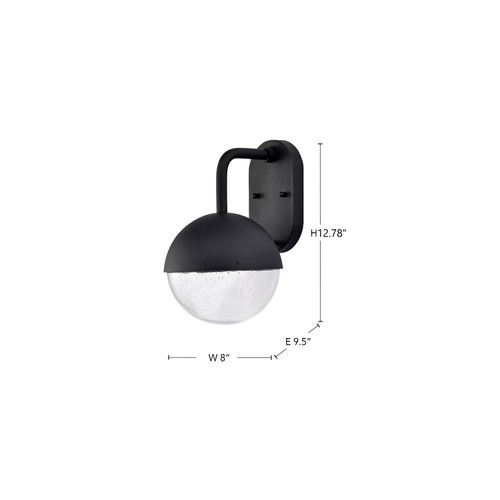 Main product image of Atmosphere 6W LED Medium Wall Lantern Matte Black w/ Clear Seeded Glass
