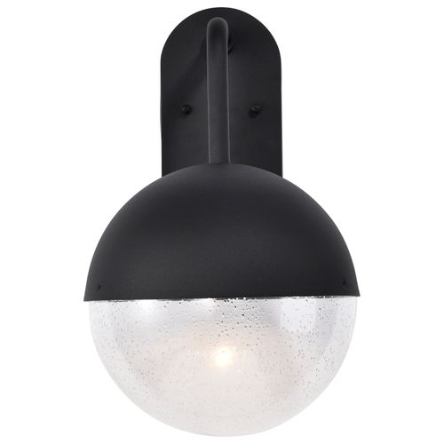 Main product image of Atmosphere 10W LED Large Wall Lantern Matte Black w/ Clear Seeded Glass