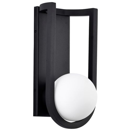 Main product image of Cradle 6W LED Medium Wall Lantern Matte Black w/ White Opal Glass
