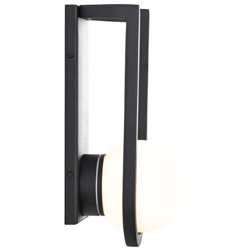 Main product image of Cradle 6W LED Medium Wall Lantern Matte Black w/ White Opal Glass