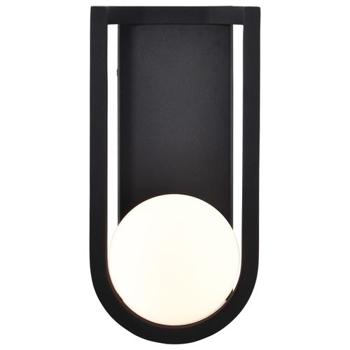 Main product image of Cradle 6W LED Medium Wall Lantern Matte Black w/ White Opal Glass