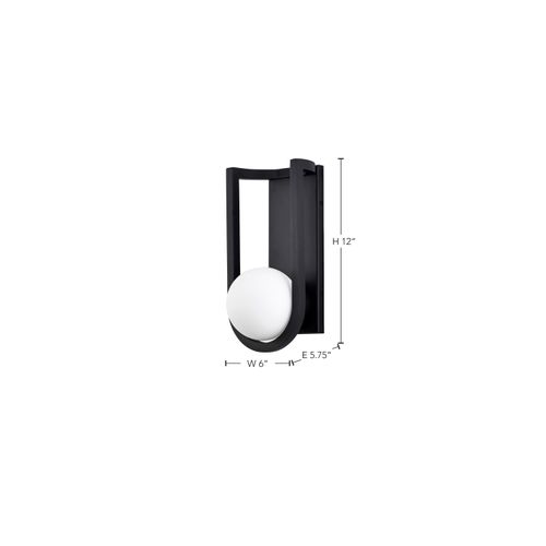 Main product image of Cradle 6W LED Medium Wall Lantern Matte Black w/ White Opal Glass