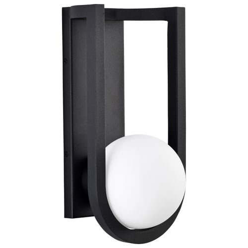 Main product image of Cradle 6W LED Large Wall Lantern Matte Black w/ White Opal Glass