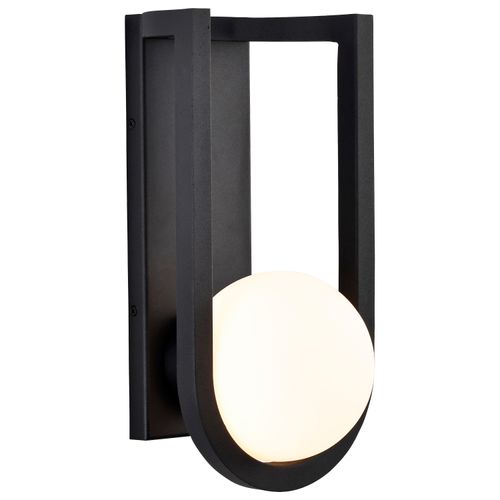 Main product image of Cradle 6W LED Large Wall Lantern Matte Black w/ White Opal Glass