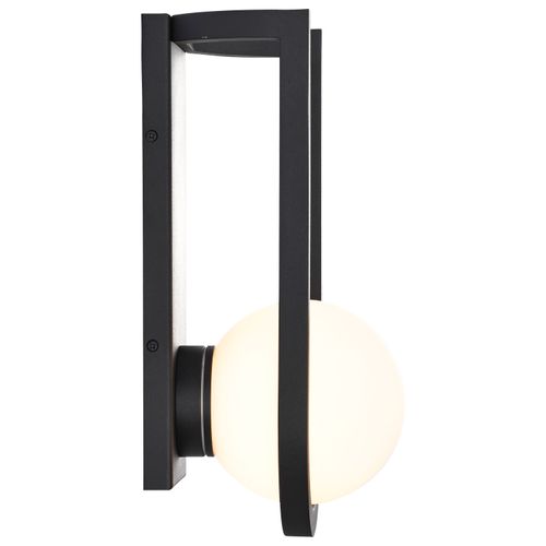 Main product image of Cradle 6W LED Large Wall Lantern Matte Black w/ White Opal Glass