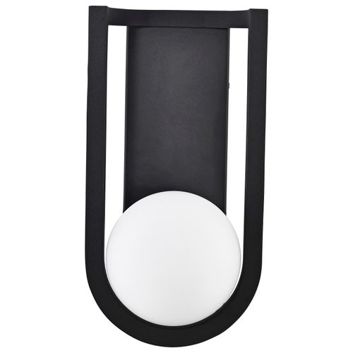 Main product image of Cradle 6W LED Large Wall Lantern Matte Black w/ White Opal Glass
