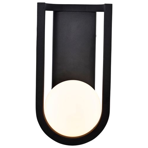 Main product image of Cradle 6W LED Large Wall Lantern Matte Black w/ White Opal Glass