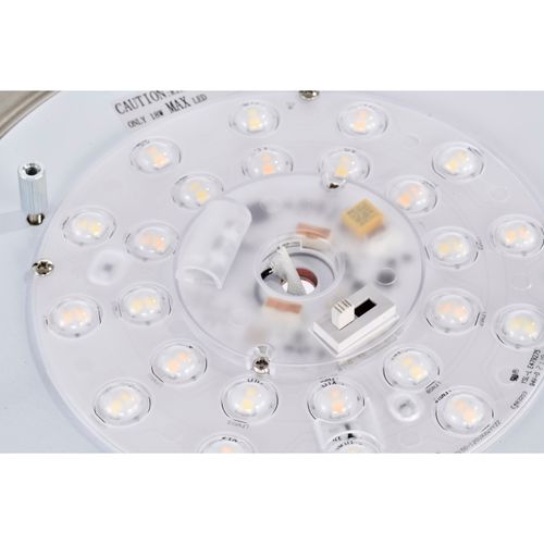 Main product image of Glamour LED 10" Flush Mount Fixture Brushed Nickel Finish CCT Selectable 3K/4K/5K