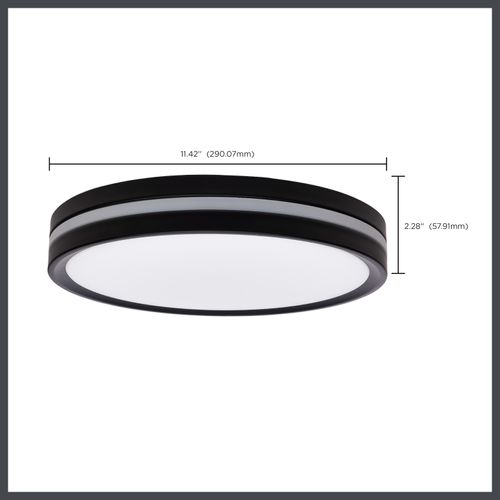 Main product image of 11 Inch Surface Mount w/ Night Light 5 CCT Selectable Matte Black Finish