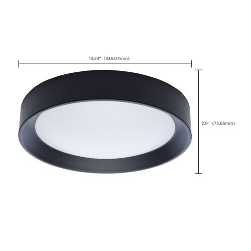 Main product image of Selene 13 Inch LED Flush Mount CCT Selectable Black Finish
