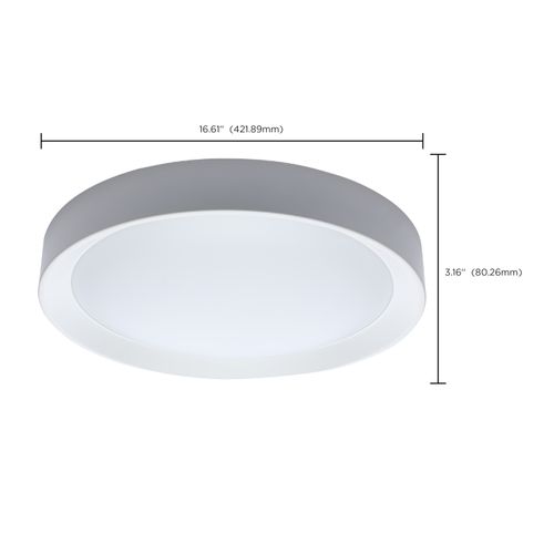 Main product image of Selene 17 Inch LED Flush Mount CCT Selectable White Finish