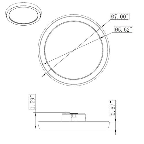 Main product image of Blink Pro 11W 7in LED Fixture CCT Selectable Round Shape Bronze Finish 120V