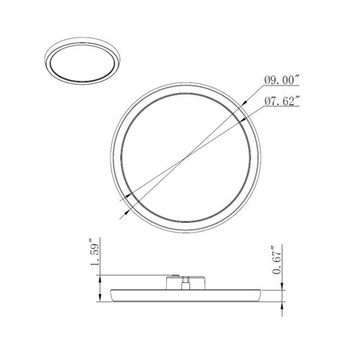Main product image of Blink Pro 13W 9in LED Fixture CCT Selectable Round Shape Brushed Nickel Finish 120V