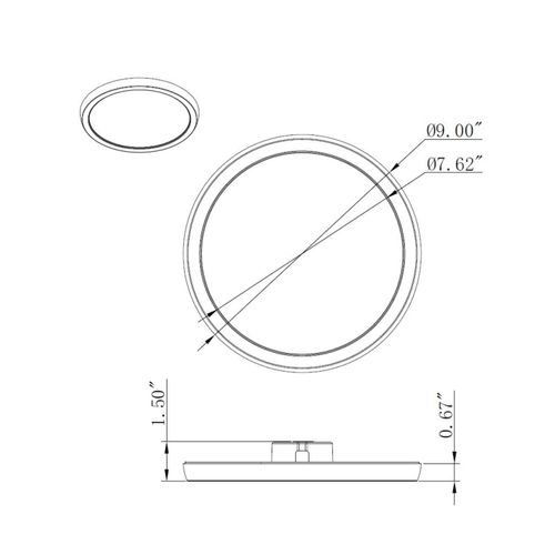 Main product image of Blink Pro 13W 9in LED Fixture 3000K Round Shape White Finish 120V/277V 0-10V Dimming
