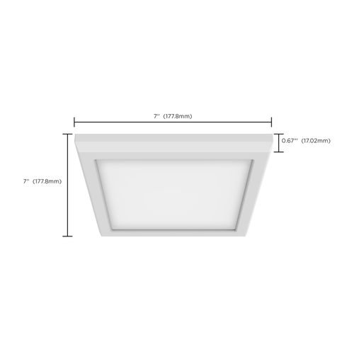 Main product image of Blink Pro 11 Watt 7" LED Fixture Square Shape 4000K White Finish 120/277 Volts