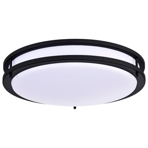 Main product image of Glamour LED 17" Flush Mount Fixture Black Finish CCT Selectable 3K/4K/5K