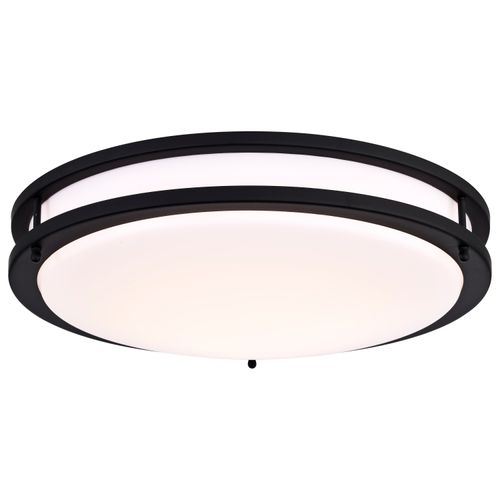 Main product image of Glamour LED 17" Flush Mount Fixture Black Finish CCT Selectable 3K/4K/5K