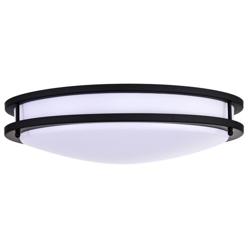 Main product image of Glamour LED 17" Flush Mount Fixture Black Finish CCT Selectable 3K/4K/5K
