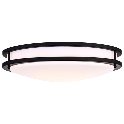 Main product image of Glamour LED 17" Flush Mount Fixture Black Finish CCT Selectable 3K/4K/5K