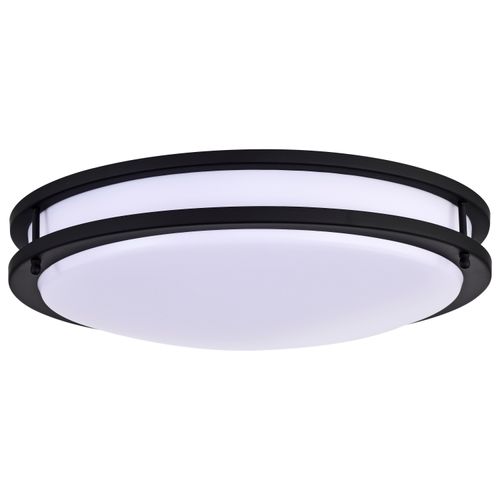 Main product image of Glamour LED 17" Flush Mount Fixture Black Finish CCT Selectable 3K/4K/5K