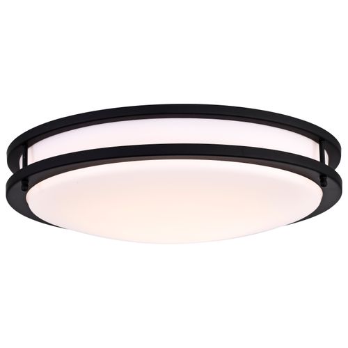Main product image of Glamour LED 17" Flush Mount Fixture Black Finish CCT Selectable 3K/4K/5K