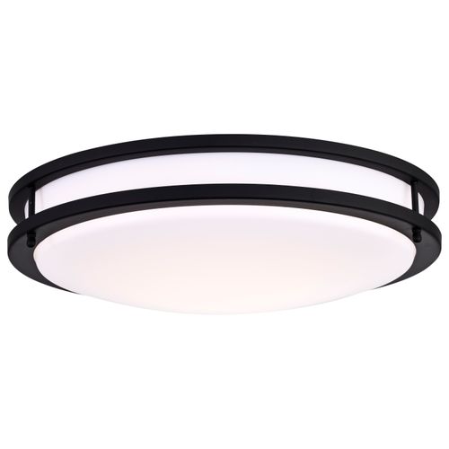 Main product image of Glamour LED 17" Flush Mount Fixture Black Finish CCT Selectable 3K/4K/5K