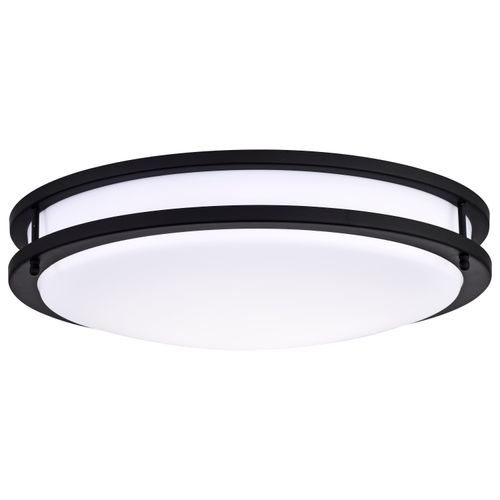 Main product image of Glamour LED 17" Flush Mount Fixture Black Finish CCT Selectable 3K/4K/5K