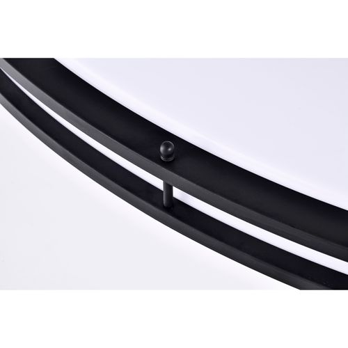 Main product image of Glamour LED 32" Flush Mount Fixture Oval Shape Black Finish CCT Selectable 3K/4K/5K