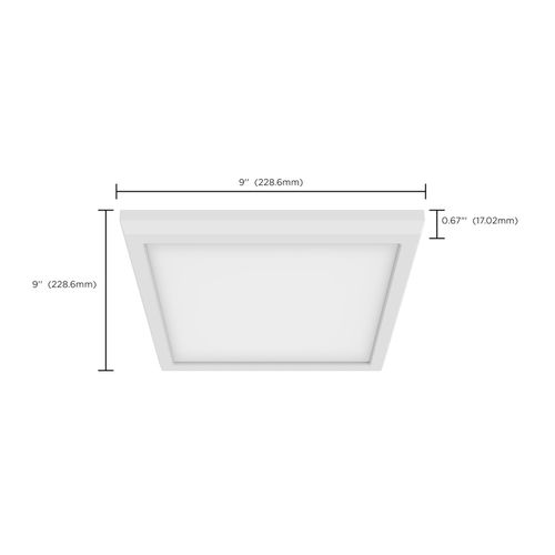 Main product image of Blink Pro 13 Watt 9" LED Fixture Square Shape 4000K White Finish 120/277 Volts