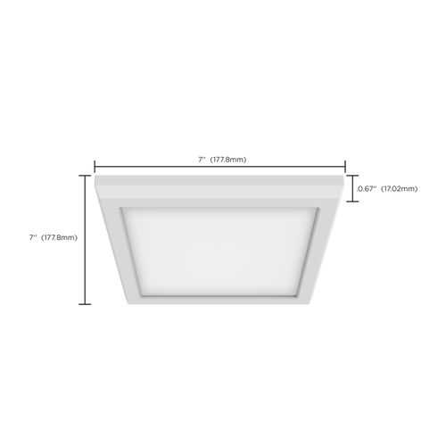 Main product image of BLINK Pro 11 Watt 7 Inch LED Fixture 4000K Square Shape White Finish 120/277 Volts