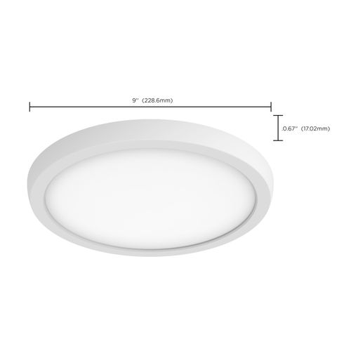 Main product image of BLINK Pro 13 Watt 9 Inch LED Fixture 4000K Round Shape White Finish 120/277 Volts