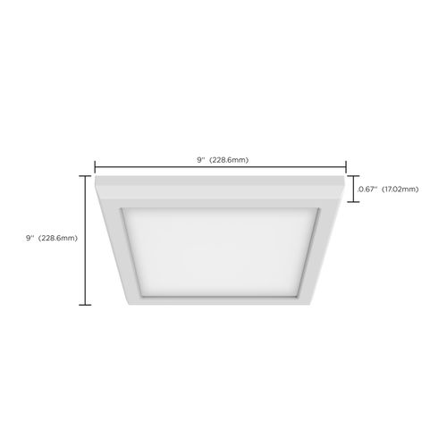 Main product image of BLINK Pro 13 Watt 9 Inch LED Fixture 4000K Square Shape White Finish 120/277 Volts