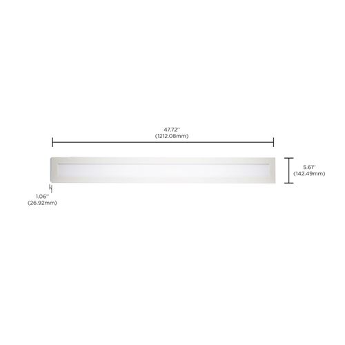 Main product image of Blink Pro Plus 42 Watt 5.5"x 48" Surface Mount LED CCT Selectable 90 CRI White Finish 120/277 Volt Rectangular Shape