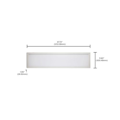 Main product image of Blink Pro Plus 47 Watt 12"x 48" Surface Mount LED CCT Selectable 90 CRI White Finish 120/277 Volt Rectangular Shape