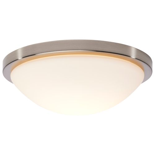 Main product image of Button 11 Inch LED Flush Mount Fixture Brushed Nickel Finish CCT Selectable 120 Volts