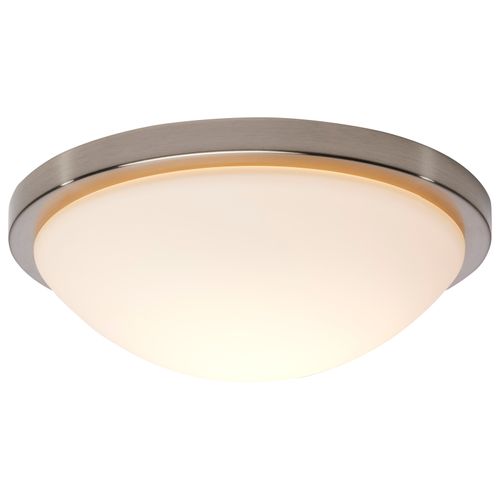 Main product image of Button 11 Inch LED Flush Mount Fixture Brushed Nickel Finish CCT Selectable 120 Volts