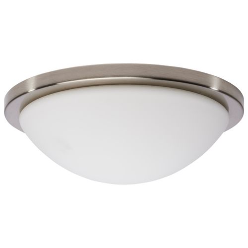 Main product image of Button 13 Inch LED Flush Mount Fixture Brushed Nickel Finish CCT Selectable 120 Volts