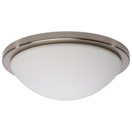 Main product image of Button 13 Inch LED Flush Mount Fixture Brushed Nickel Finish CCT Selectable 120 Volts