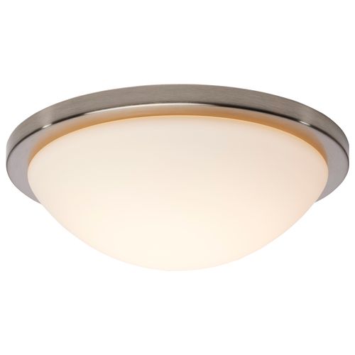 Main product image of Button 13 Inch LED Flush Mount Fixture Brushed Nickel Finish CCT Selectable 120 Volts